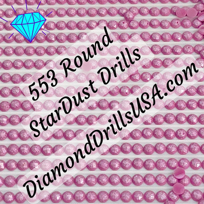 553 StarDust ROUND Pearl Mica Dust 5D Diamond Painting Drills Pixie Fairy DMC 553 Violet Purple