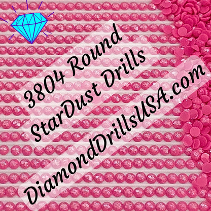 3804 StarDust ROUND Pearl Mica Dust 5D Diamond Painting Drills Pixie Fairy DMC 3804 Dark Cyclamen Pink