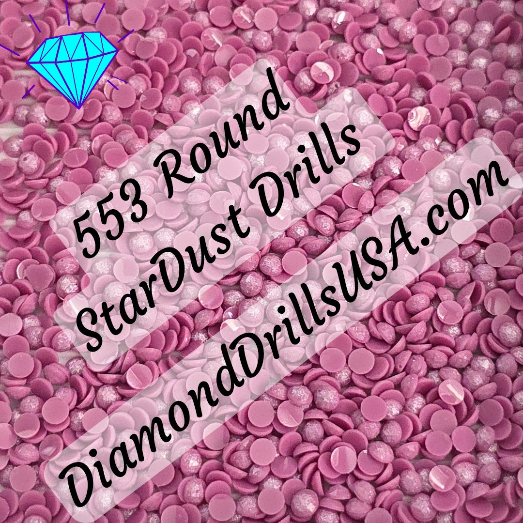 553 StarDust ROUND Pearl Mica Dust 5D Diamond Painting Drills Pixie Fairy DMC 553 Violet Purple