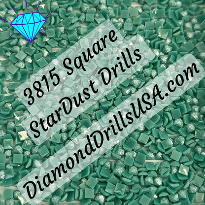 3815 StarDust SQUARE Pearl Mica Dust 5D Diamond Painting Drills Pixie Fairy DMC 3815 Dark Celadon Green