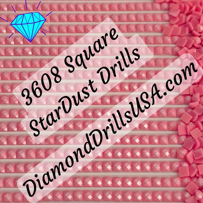 3608 StarDust SQUARE Pearl Mica Dust 5D Diamond Painting Drills Pixie Fairy DMC 3608 Very Light Plum Pink