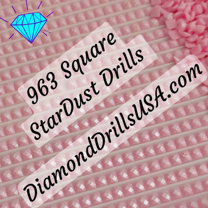 963 StarDust SQUARE Pearl Mica Dust 5D Diamond Painting Drills Pixie Fairy DMC 963 Ultra Very Light Dusty Rose Pink