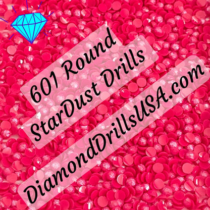601 StarDust ROUND Pearl Mica Dust 5D Diamond Painting Drills Pixie Fairy DMC 601 Dark Cranberry Red Pink