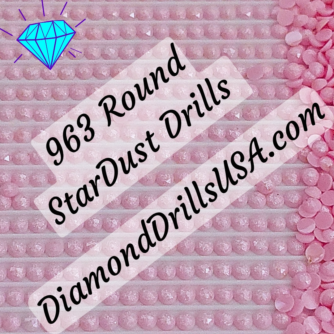 963 StarDust ROUND Pearl Mica Dust 5D Diamond Painting Drills Pixie Fairy DMC 963 Ultra Very Light Dusty Rose Pink