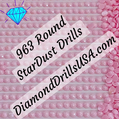 963 StarDust ROUND Pearl Mica Dust 5D Diamond Painting Drills Pixie Fairy DMC 963 Ultra Very Light Dusty Rose Pink