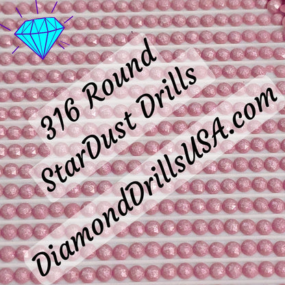 316 StarDust ROUND Pearl Mica Dust 5D Diamond Painting Drills Pixie Fairy DMC 316 Medium Antique Mauve
