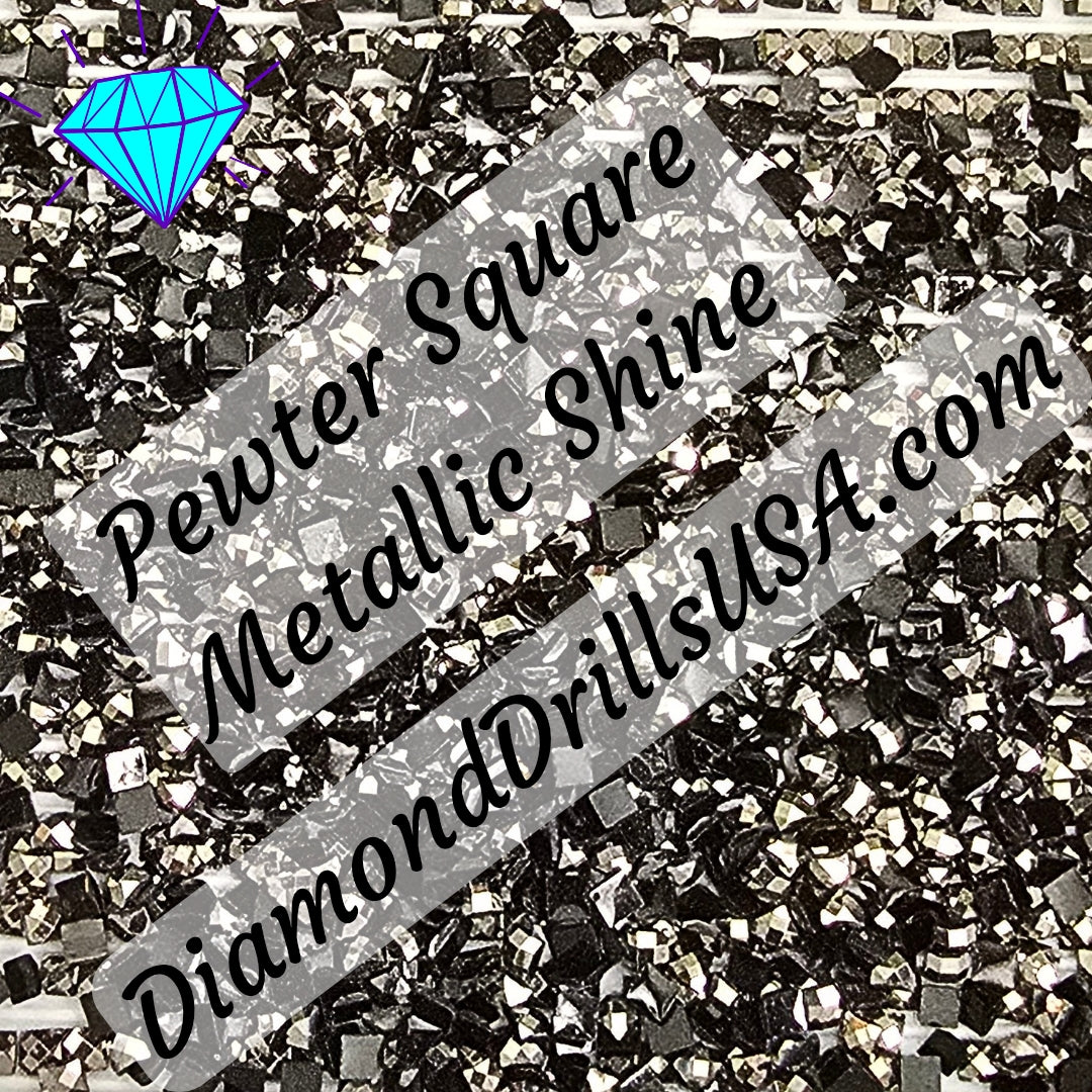 Metallic Pewter SQUARE Diamond Painting Drills Metal Finish Gray 31 Bulk
