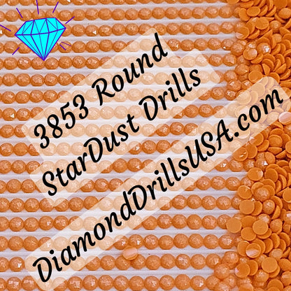 3853 StarDust ROUND Pearl Mica Dust 5D Diamond Painting Drills Pixie Fairy DMC 3853 Dark Autumn Gold