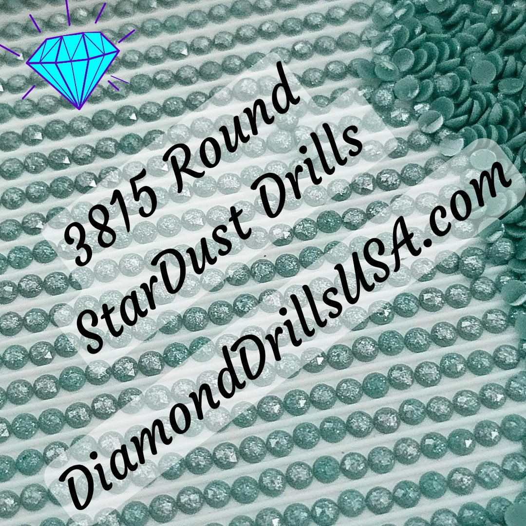 3815 StarDust ROUND Pearl Mica Dust 5D Diamond Painting Drills Pixie Fairy DMC 3815 Dark Celadon Green