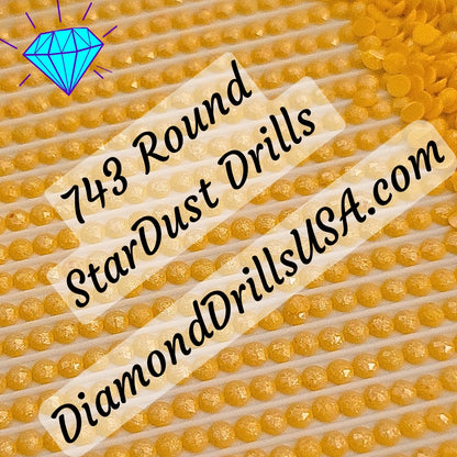 743 StarDust ROUND Pearl Mica Dust 5D Diamond Painting Drills Pixie Fairy DMC 743 Pale Yellow
