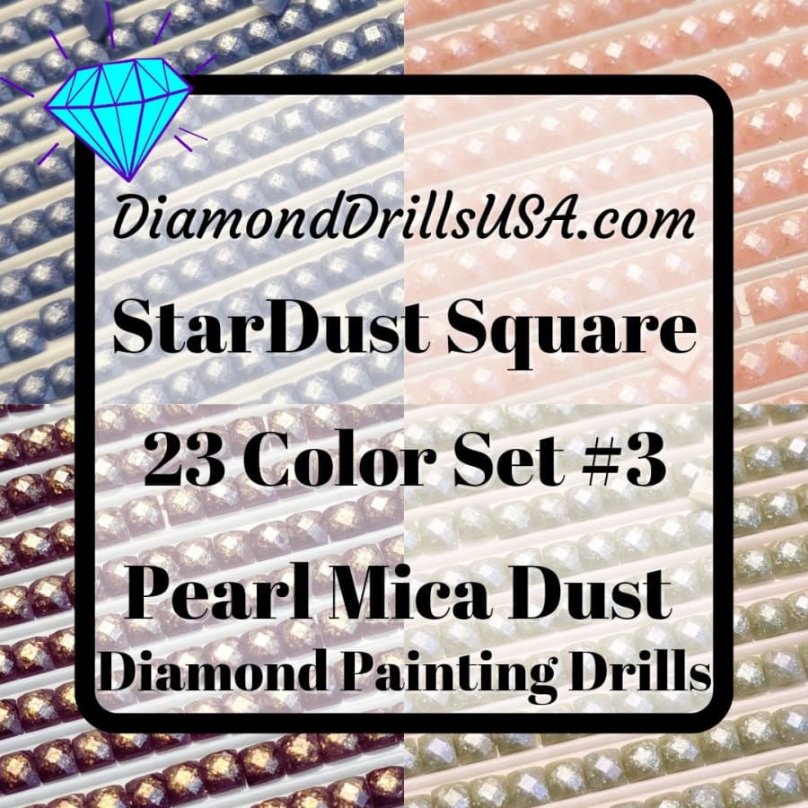 Set #3 - 23 StarDust SQUARE Drills 5D Fairy Pixie Pearl