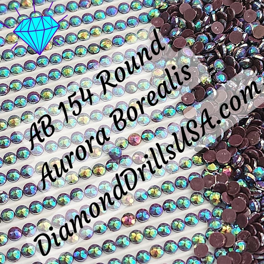 AB 154 ROUND Aurora Borealis 5D Diamond Painting Drills