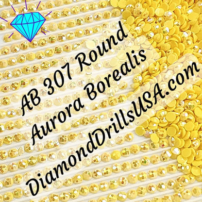 AB 307 ROUND Aurora Borealis 5D Diamond Painting Drills