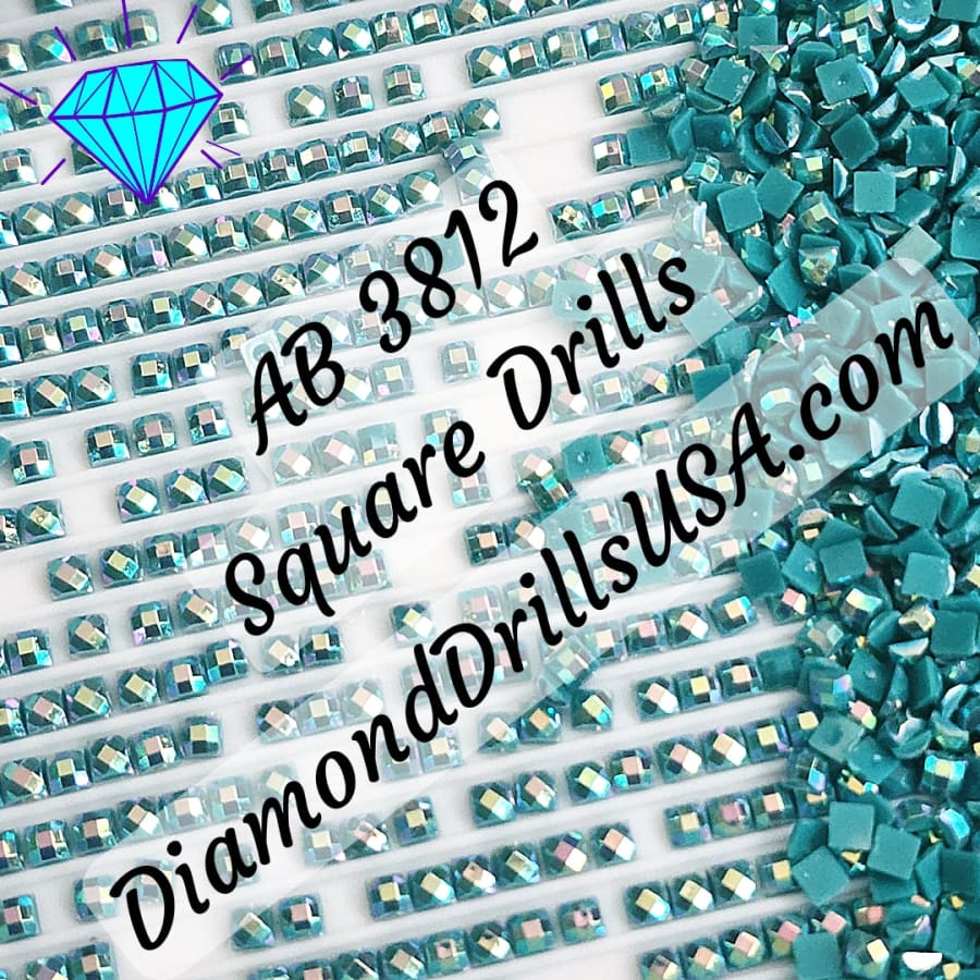 DiamondDrillsUSA - AB 601 SQUARE Aurora Borealis 5D Diamond Painting Drills  Beads DMC AB601 Dark Cranberry Red Pink Loose Bulk