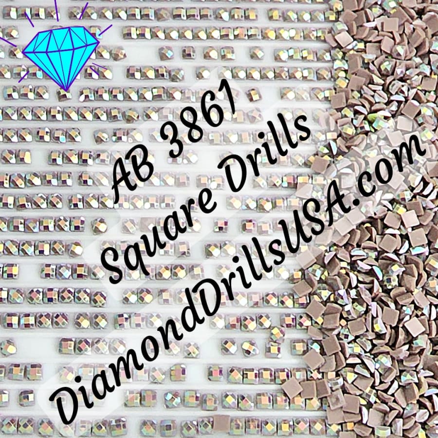 DiamondDrillsUSA - DMC 3861 SQUARE 5D Diamond Painting Drills Beads DMC  3861 Light Cocoa
