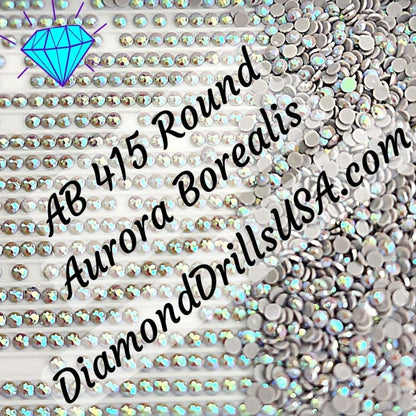 AB 415 ROUND Aurora Borealis 5D Diamond Painting Drills
