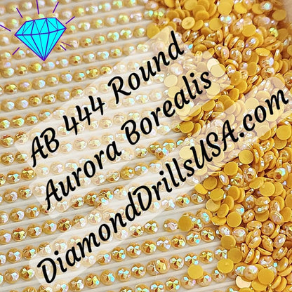 AB 444 ROUND Aurora Borealis 5D Diamond Painting Drills
