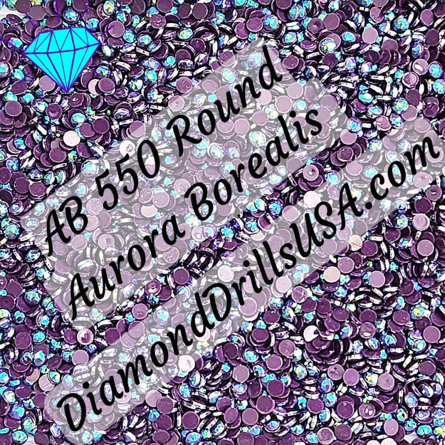AB 550 ROUND Aurora Borealis 5D Diamond Painting Drills