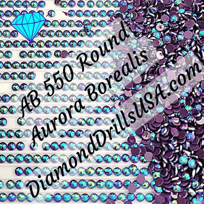 AB 550 ROUND Aurora Borealis 5D Diamond Painting Drills
