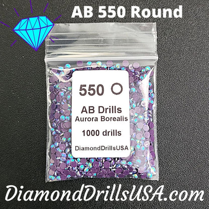 AB 550 ROUND Aurora Borealis 5D Diamond Painting Drills