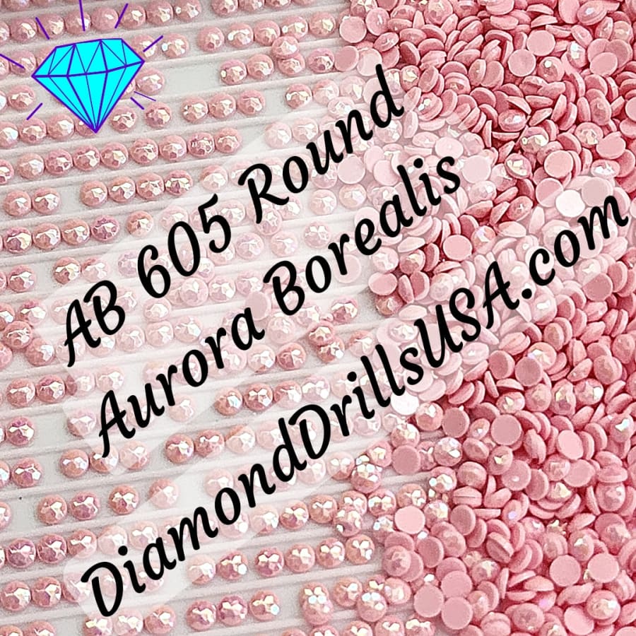 AB 605 ROUND Aurora Borealis 5D Diamond Painting Drills