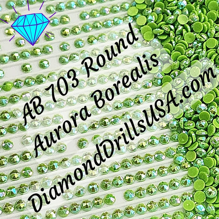 AB 703 ROUND Aurora Borealis 5D Diamond Painting Drills