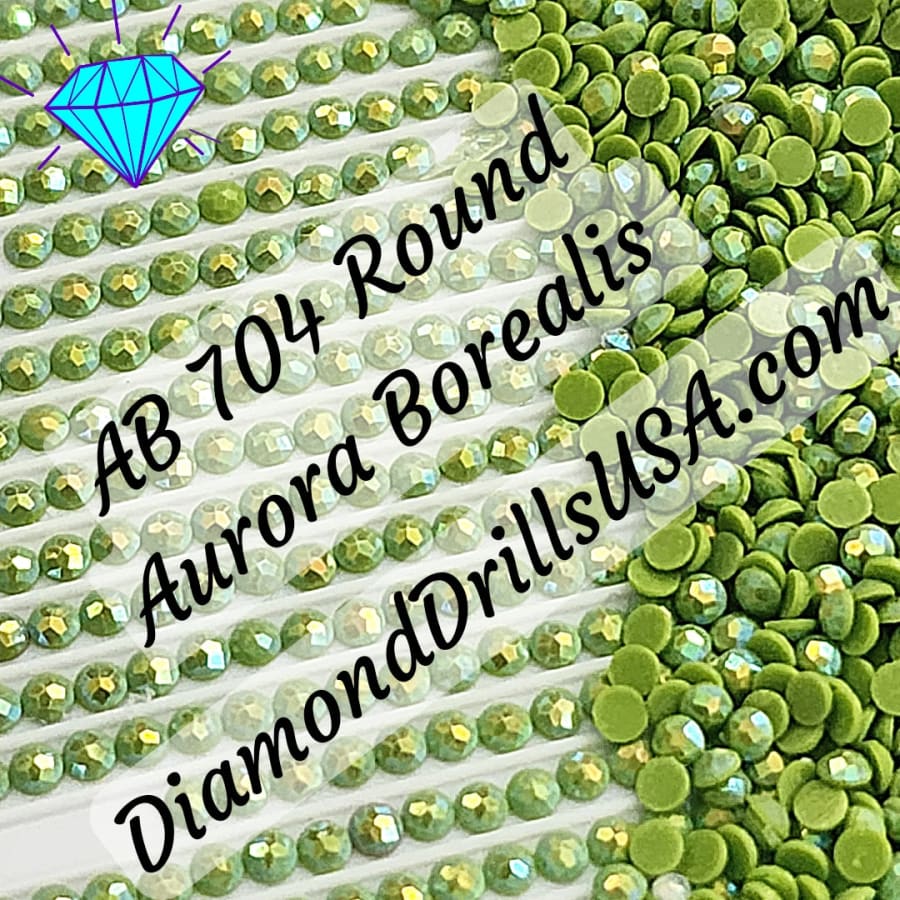 AB 704 ROUND Aurora Borealis 5D Diamond Painting Drills