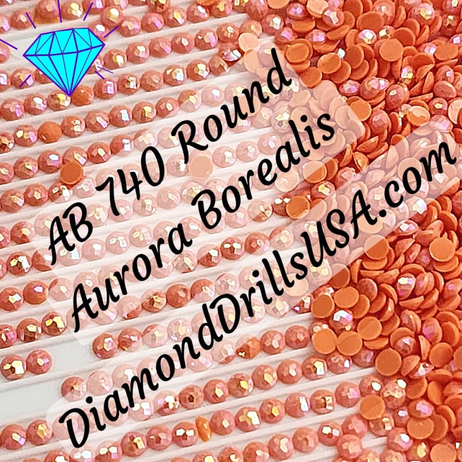 AB 740 ROUND Aurora Borealis 5D Diamond Painting Drills