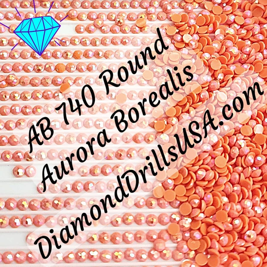 AB 740 ROUND Aurora Borealis 5D Diamond Painting Drills