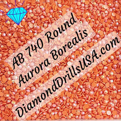 AB 740 ROUND Aurora Borealis 5D Diamond Painting Drills
