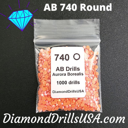 AB 740 ROUND Aurora Borealis 5D Diamond Painting Drills