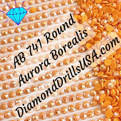 AB 741 ROUND Aurora Borealis 5D Diamond Painting Drills