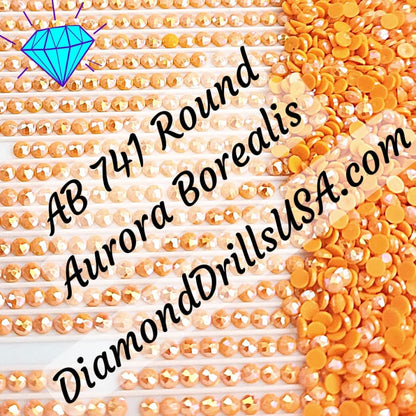 AB 741 ROUND Aurora Borealis 5D Diamond Painting Drills