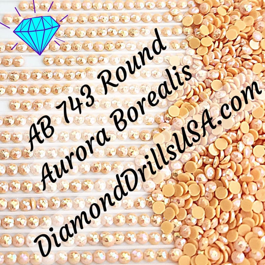 AB 743 ROUND Aurora Borealis 5D Diamond Painting Drills