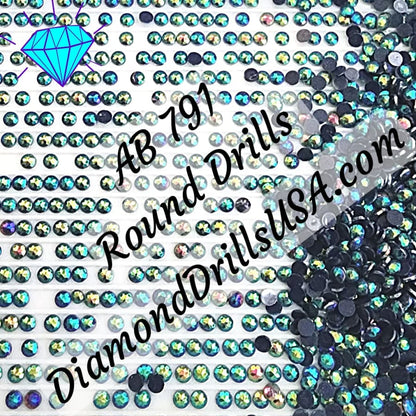 AB 791 ROUND Aurora Borealis 5D Diamond Painting Drills 