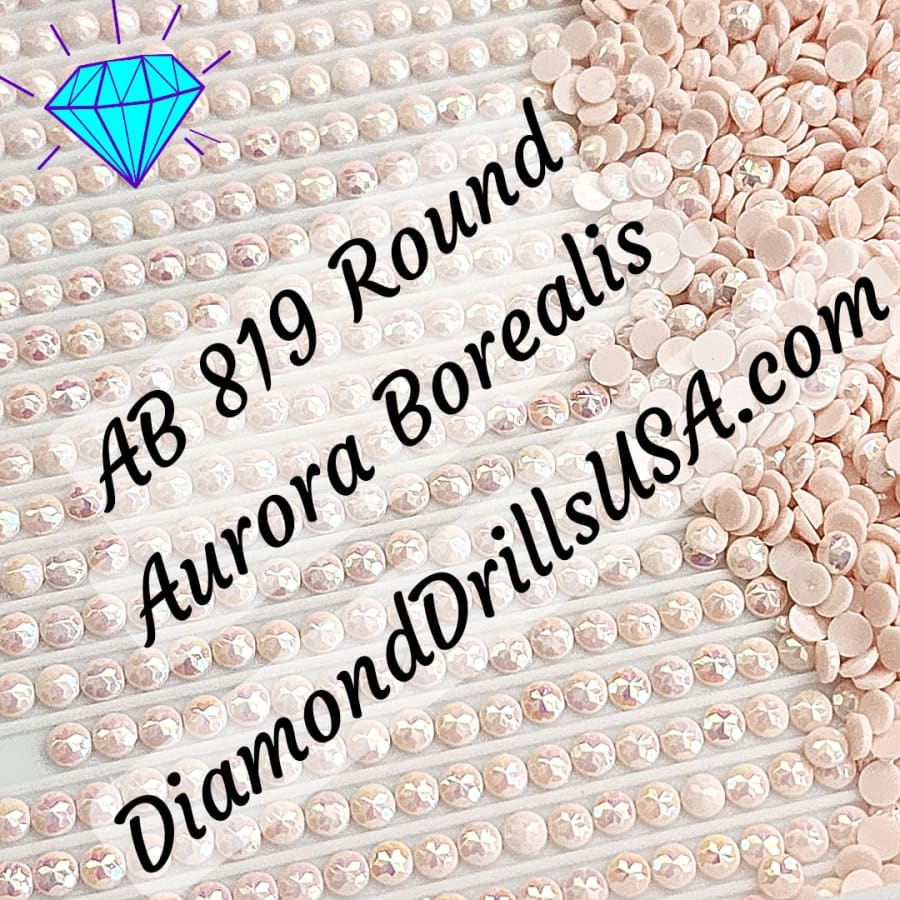 AB 819 ROUND Aurora Borealis 5D Diamond Painting Drills DMC