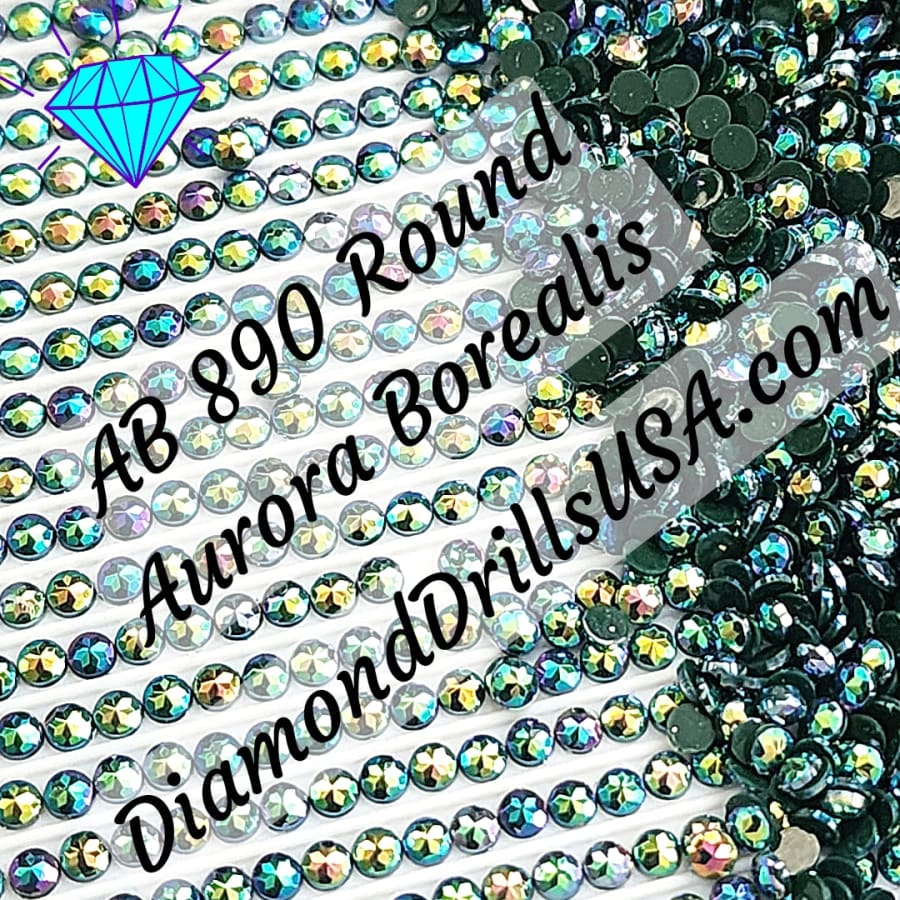 AB 890 ROUND Aurora Borealis 5D Diamond Painting Drills