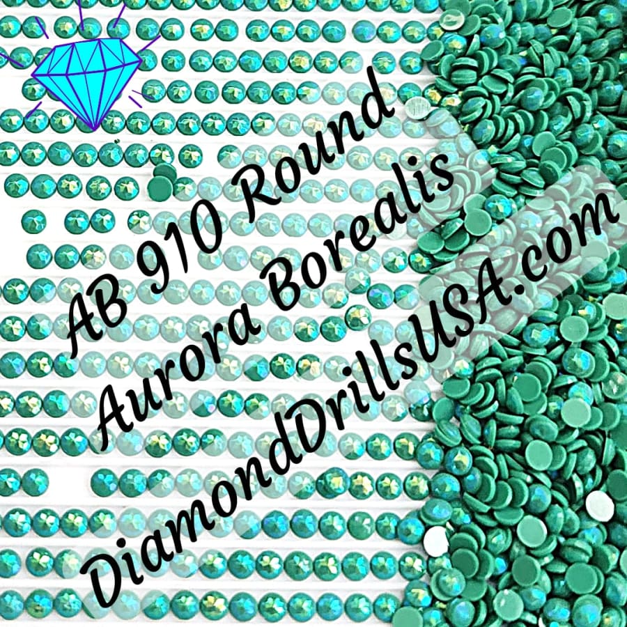 AB 910 ROUND Aurora Borealis 5D Diamond Painting Drills