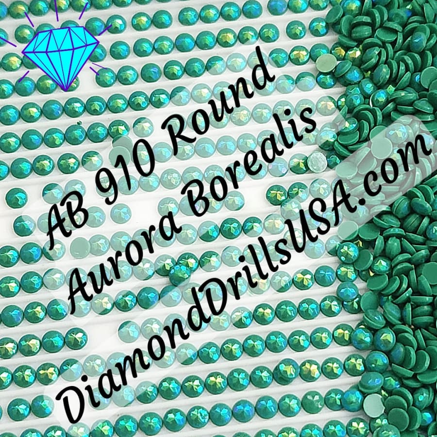 AB 910 ROUND Aurora Borealis 5D Diamond Painting Drills