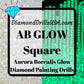AB GLOW in the Dark SQUARE Aurora Borealis WHITE AB5200 5D 