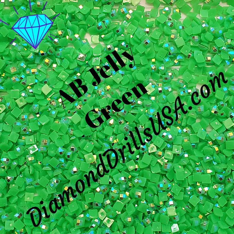 AB Green Jelly SQUARE Aurora Borealis 5D Diamond Painting 