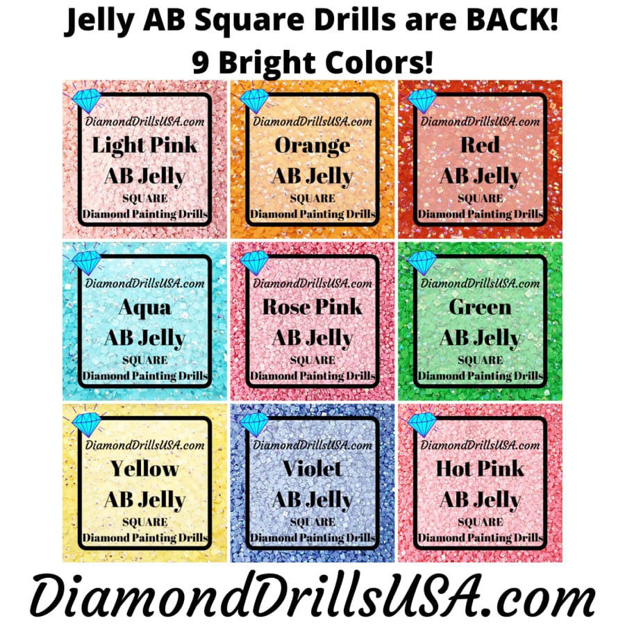 AB Green Jelly SQUARE Aurora Borealis 5D Diamond Painting 