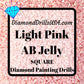 AB Light Pink Jelly SQUARE Aurora Borealis 5D Diamond 