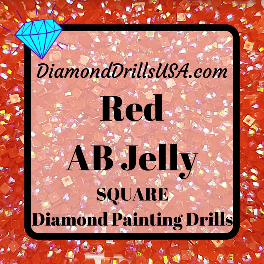 AB Red Jelly SQUARE Aurora Borealis 5D Diamond Painting 