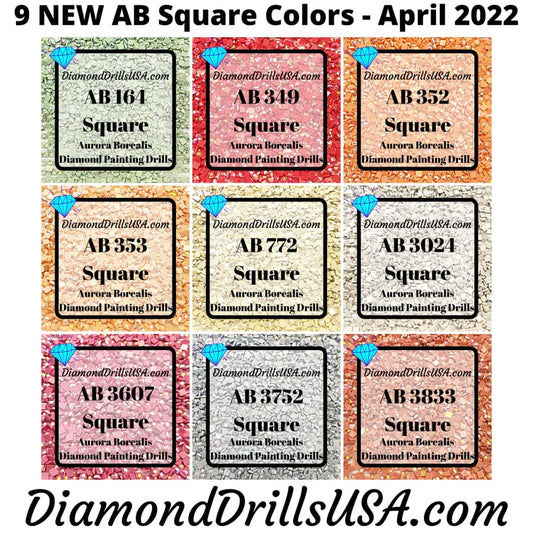 NEW AB SQUARE April 2022 Set - 9 Colors Aurora Borealis 