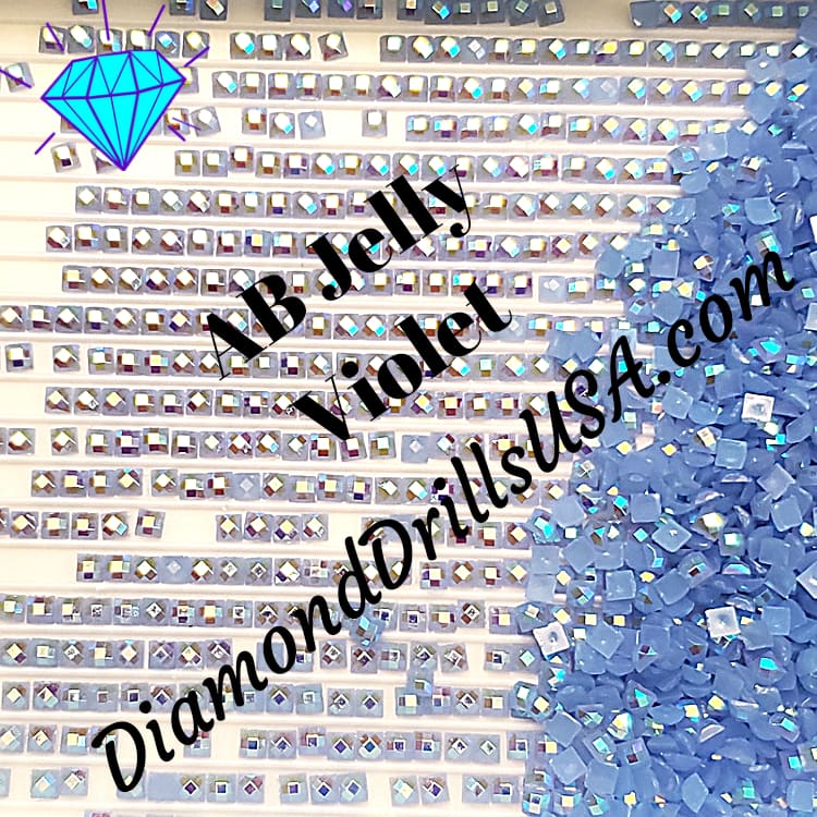 AB Violet Jelly SQUARE Aurora Borealis 5D Diamond Painting 