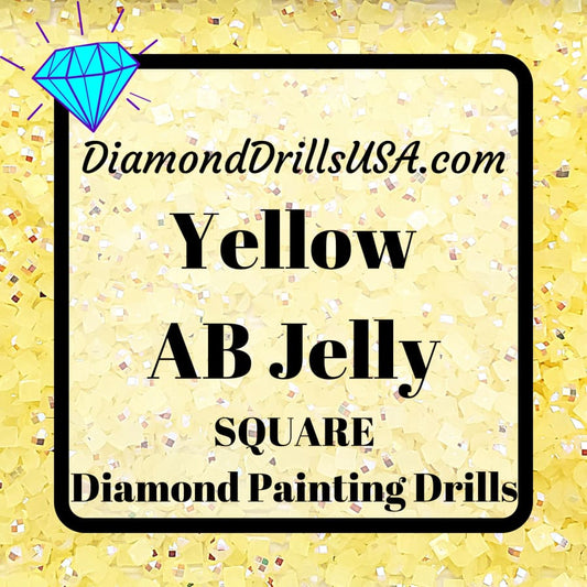 AB Yellow Jelly SQUARE Aurora Borealis 5D Diamond Painting 