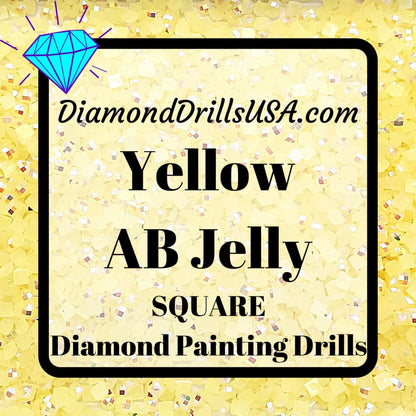 AB Yellow Jelly SQUARE Aurora Borealis 5D Diamond Painting 