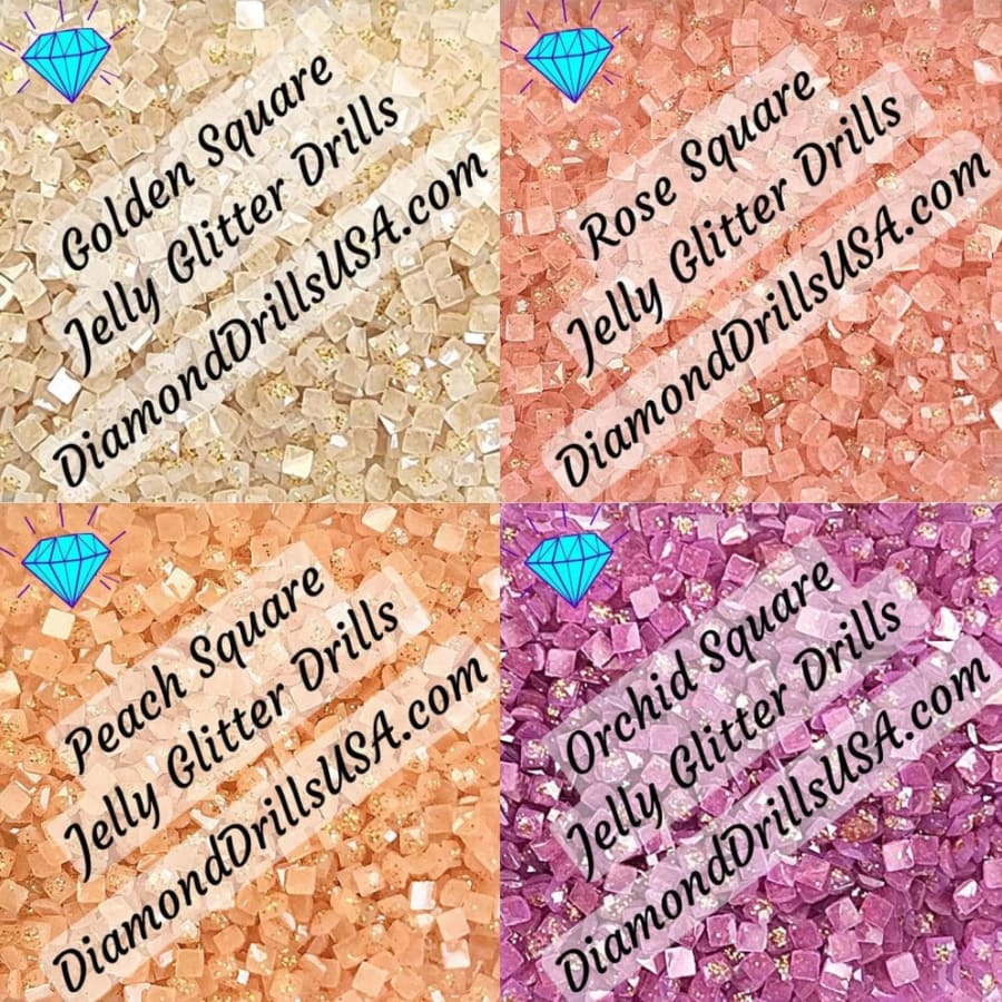 DiamondDrillsUSA - 7 Color Jelly ROUND UV/GLOW Diamond Painting Drills Beads