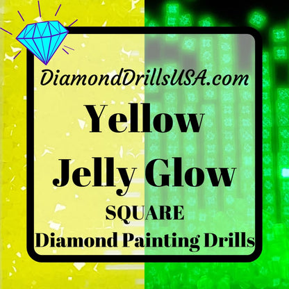 ALL 6 Jelly SQUARE GLOW in the Dark UV 5D Diamond Painting 